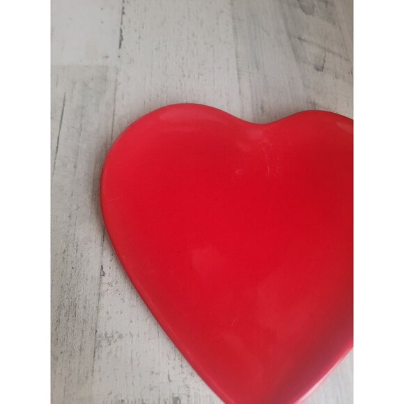 Ancora vintage red heart ceramic plate Valentine Italian - Picture 3 of 10